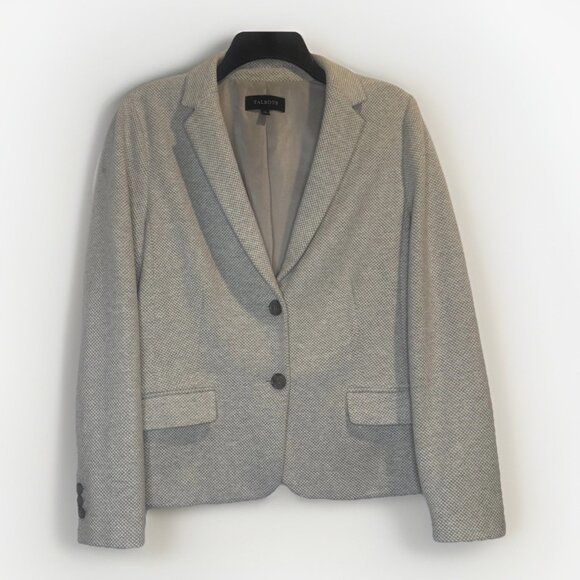 Talbots Jackets & Blazers - Talbots Women’s Gray Aberdeen 2 Button Single Vent Blazer Jacket Pockets Sz 12